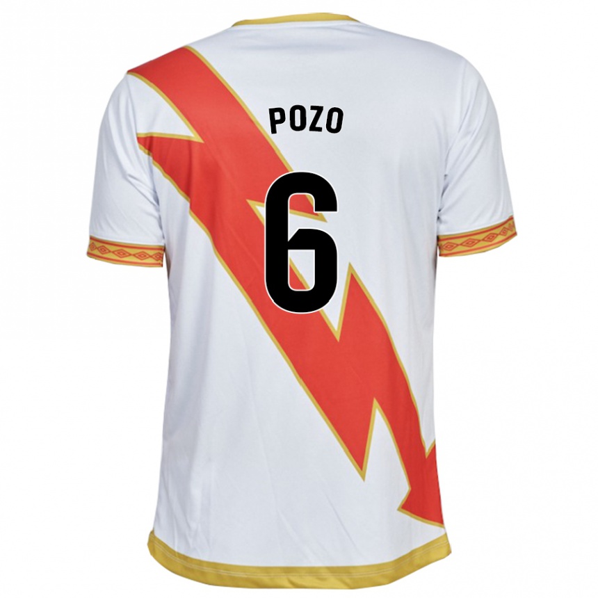 Niño Fútbol Camiseta José Pozo #6 Blanco 1ª Equipación 2023/24 Perú