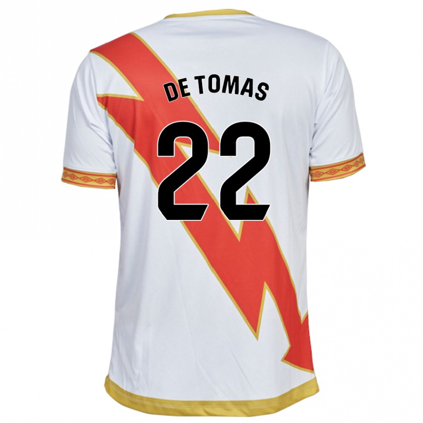 Niño Fútbol Camiseta Raúl De Tomás #22 Blanco 1ª Equipación 2023/24 Perú