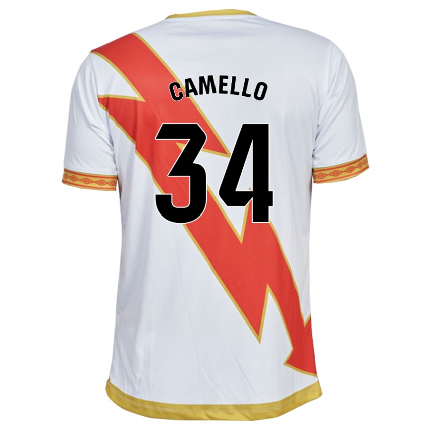 Niño Fútbol Camiseta Sergio Camello #34 Blanco 1ª Equipación 2023/24 Perú