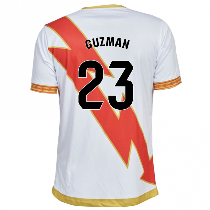 Niño Fútbol Camiseta Miguel Guzmán #23 Blanco 1ª Equipación 2023/24 Perú