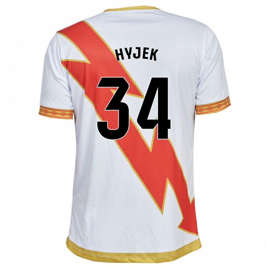 Niño Fútbol Camiseta David Hyjek #34 Blanco 1ª Equipación 2023/24 Perú