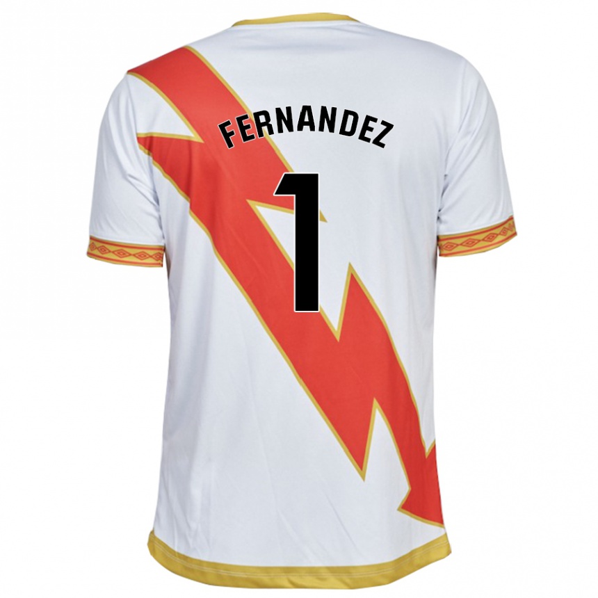 Niño Fútbol Camiseta Nerea Fernández Santos #1 Blanco 1ª Equipación 2023/24 Perú