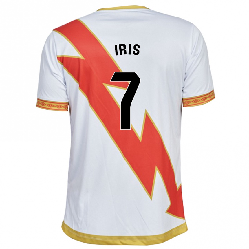 Niño Fútbol Camiseta Iris Ponciano Del Rio #7 Blanco 1ª Equipación 2023/24 Perú