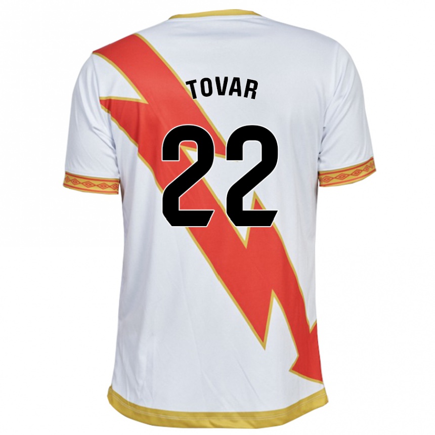 Niño Fútbol Camiseta Andrea Fernanda Tovar #22 Blanco 1ª Equipación 2023/24 Perú