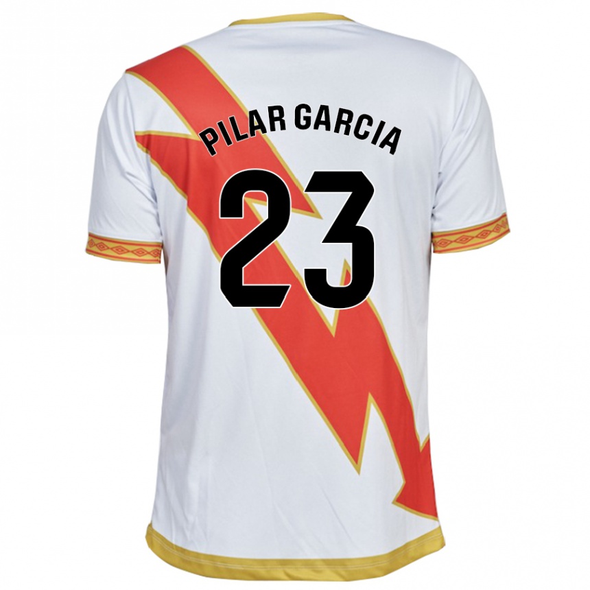 Niño Fútbol Camiseta María Pilar García Villalba #23 Blanco 1ª Equipación 2023/24 Perú