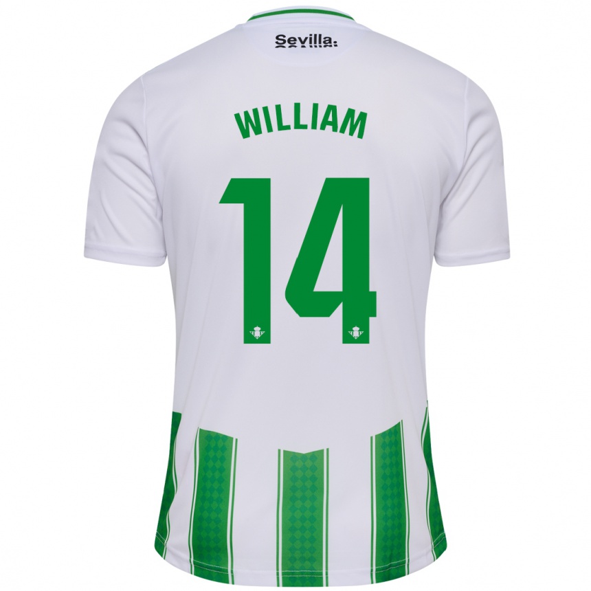 Niño Fútbol Camiseta William Carvalho #14 Blanco 1ª Equipación 2023/24 Perú