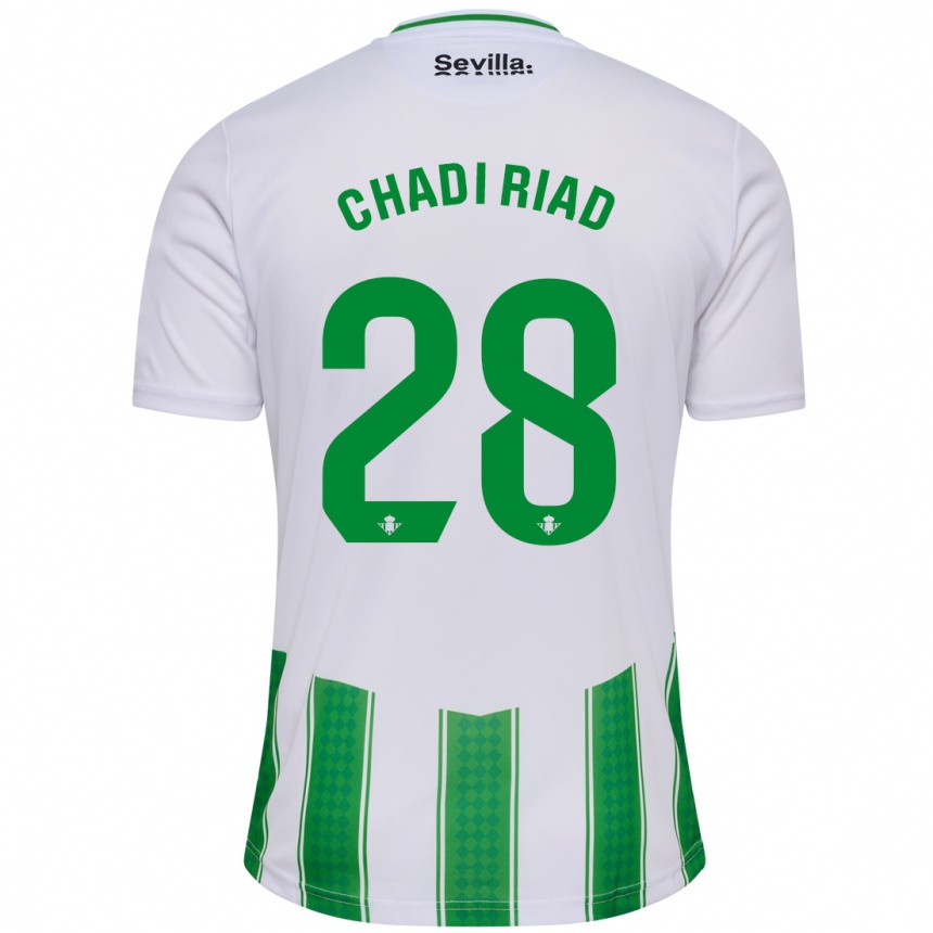 Niño Fútbol Camiseta Chadi Riad #28 Blanco 1ª Equipación 2023/24 Perú