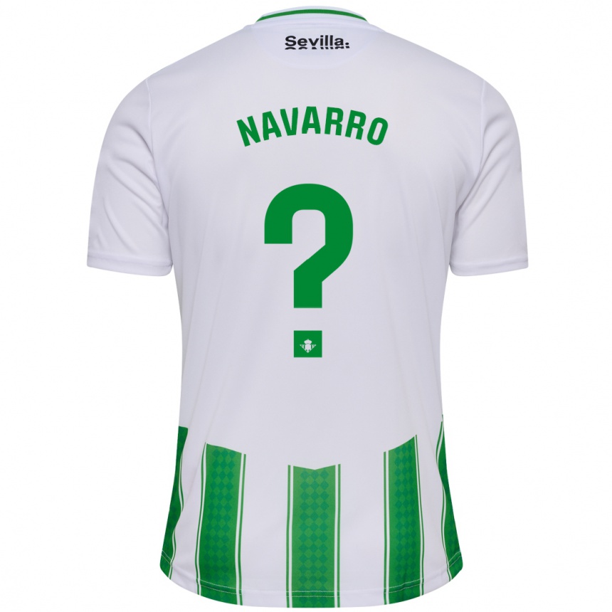 Niño Fútbol Camiseta Juan Carlos Navarro #0 Blanco 1ª Equipación 2023/24 Perú