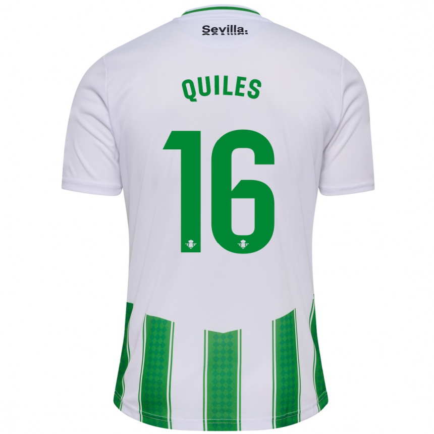 Niño Fútbol Camiseta Violeta García Quiles #16 Blanco 1ª Equipación 2023/24 Perú