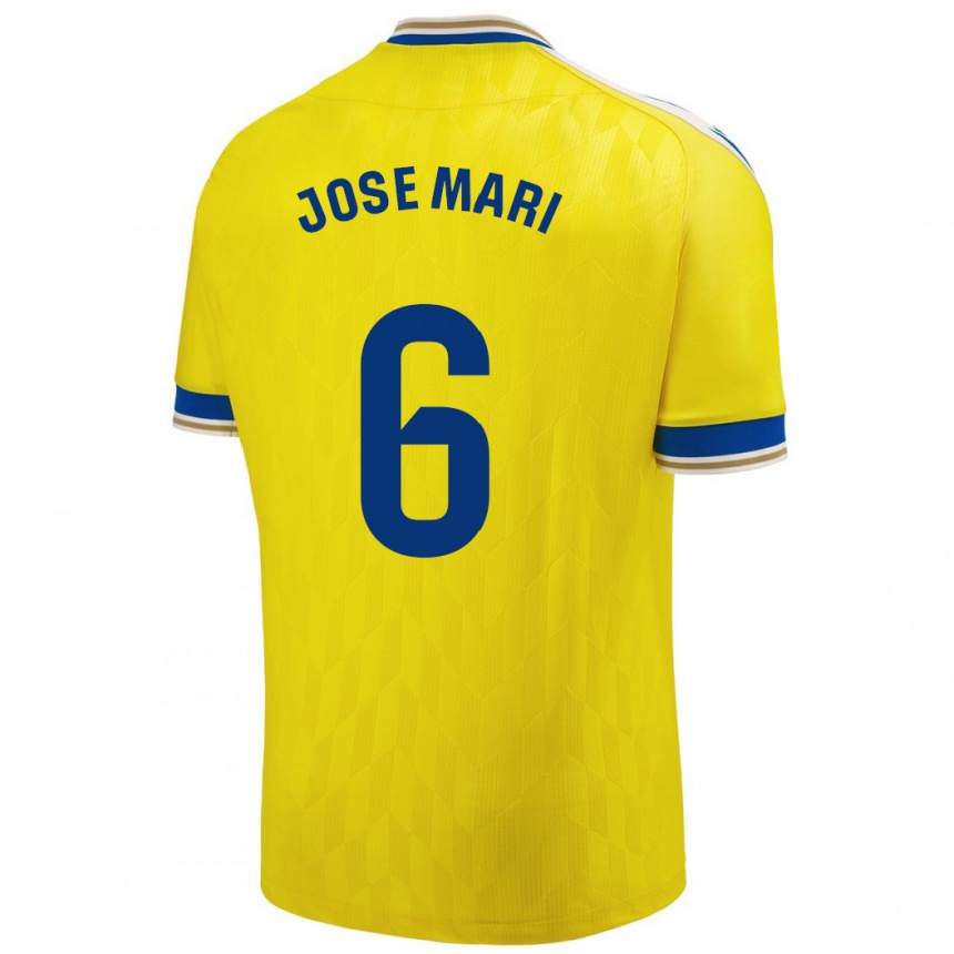 Niño Fútbol Camiseta José Mari #6 Amarillo 1ª Equipación 2023/24 Perú