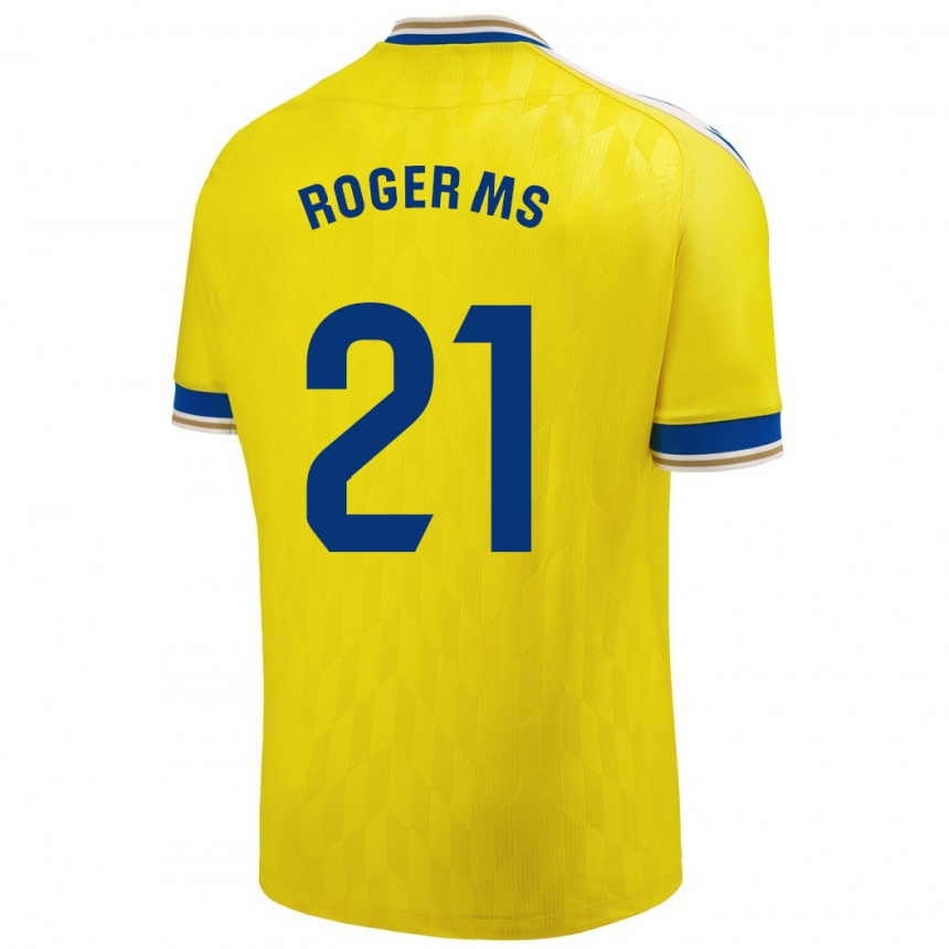 Niño Fútbol Camiseta Roger Martí #21 Amarillo 1ª Equipación 2023/24 Perú