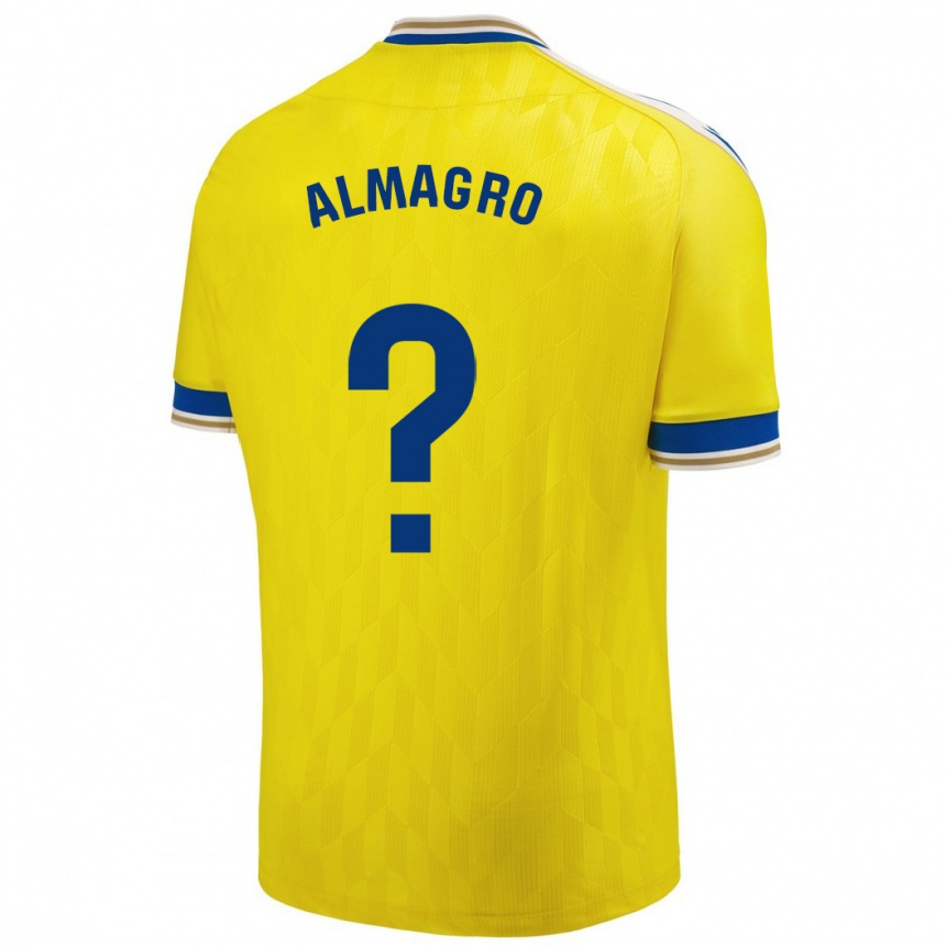 Niño Fútbol Camiseta Samu Almagro #0 Amarillo 1ª Equipación 2023/24 Perú