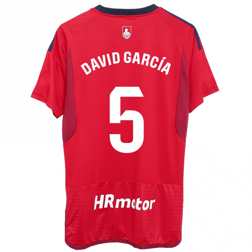 Niño Fútbol Camiseta David García #5 Rojo 1ª Equipación 2023/24 Perú