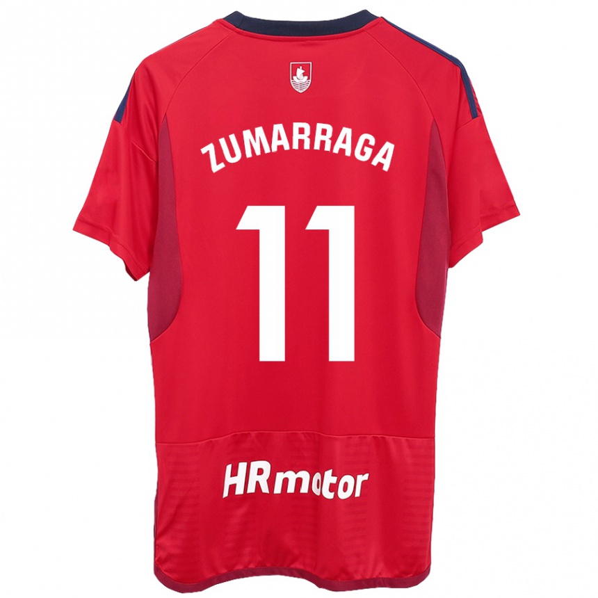 Niño Fútbol Camiseta Aitana Zumárraga Garde #11 Rojo 1ª Equipación 2023/24 Perú