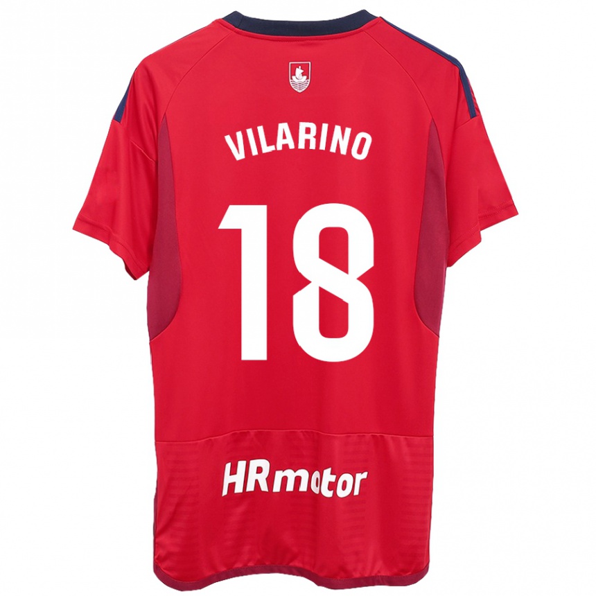 Niño Fútbol Camiseta Maitane Vilariño #18 Rojo 1ª Equipación 2023/24 Perú