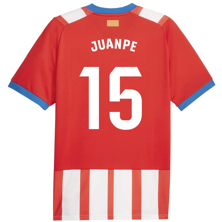 Niño Fútbol Camiseta Juanpe #15 Rojo Blanco 1ª Equipación 2023/24 Perú