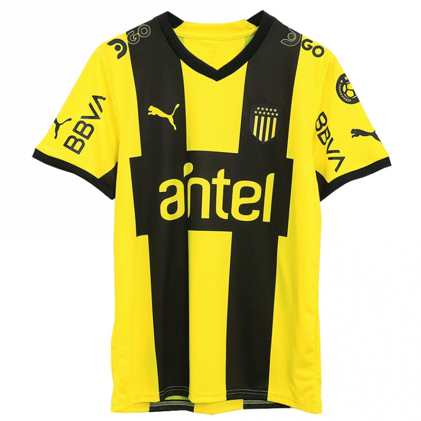 Niño Fútbol Camiseta Matías Aguirregaray #13 Amarillo Negro 1ª Equipación 2023/24 Perú