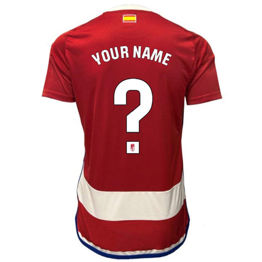 Niño Fútbol Camiseta Su Nombre #0 Rojo 1ª Equipación 2023/24 Perú