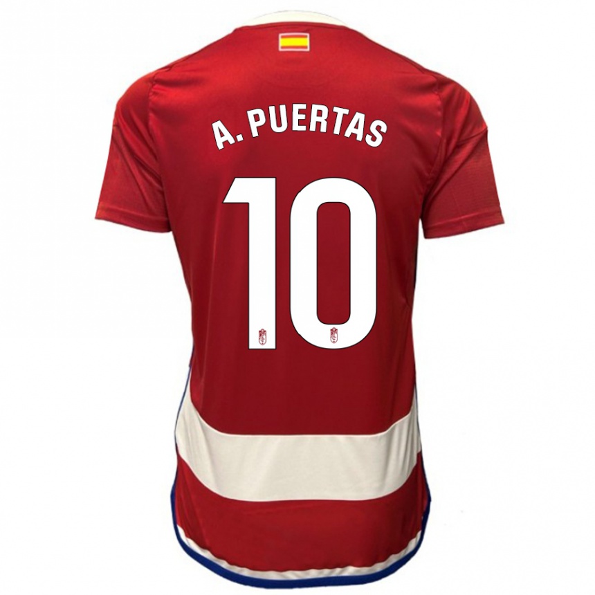 Niño Fútbol Camiseta Antonio Puertas #10 Rojo 1ª Equipación 2023/24 Perú