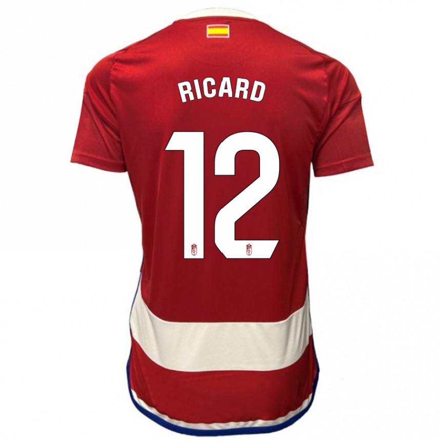 Niño Fútbol Camiseta Ricard Sanchez #12 Rojo 1ª Equipación 2023/24 Perú