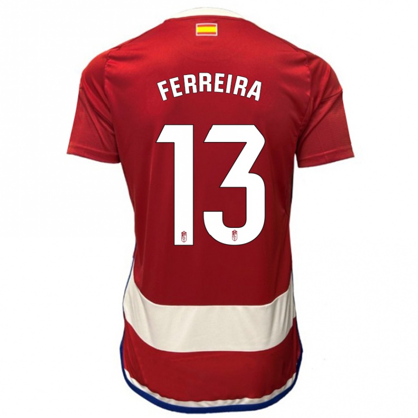 Niño Fútbol Camiseta André Ferreira #13 Rojo 1ª Equipación 2023/24 Perú