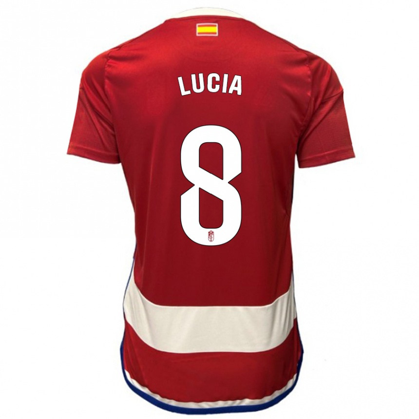 Niño Fútbol Camiseta Lucía Martínez #8 Rojo 1ª Equipación 2023/24 Perú