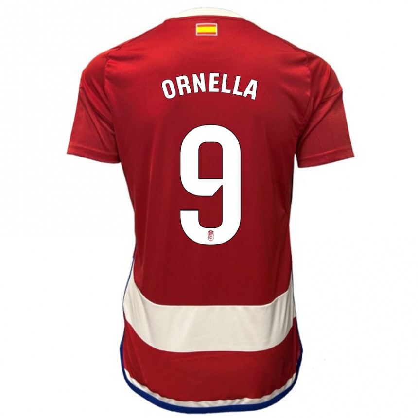 Niño Fútbol Camiseta Ornella María Vignola Cabot #9 Rojo 1ª Equipación 2023/24 Perú