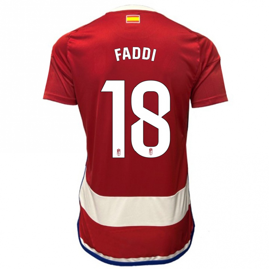 Niño Fútbol Camiseta Inés Faddi #18 Rojo 1ª Equipación 2023/24 Perú