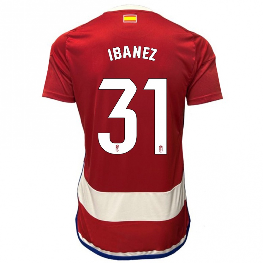 Niño Fútbol Camiseta Alba Ibáñez #31 Rojo 1ª Equipación 2023/24 Perú