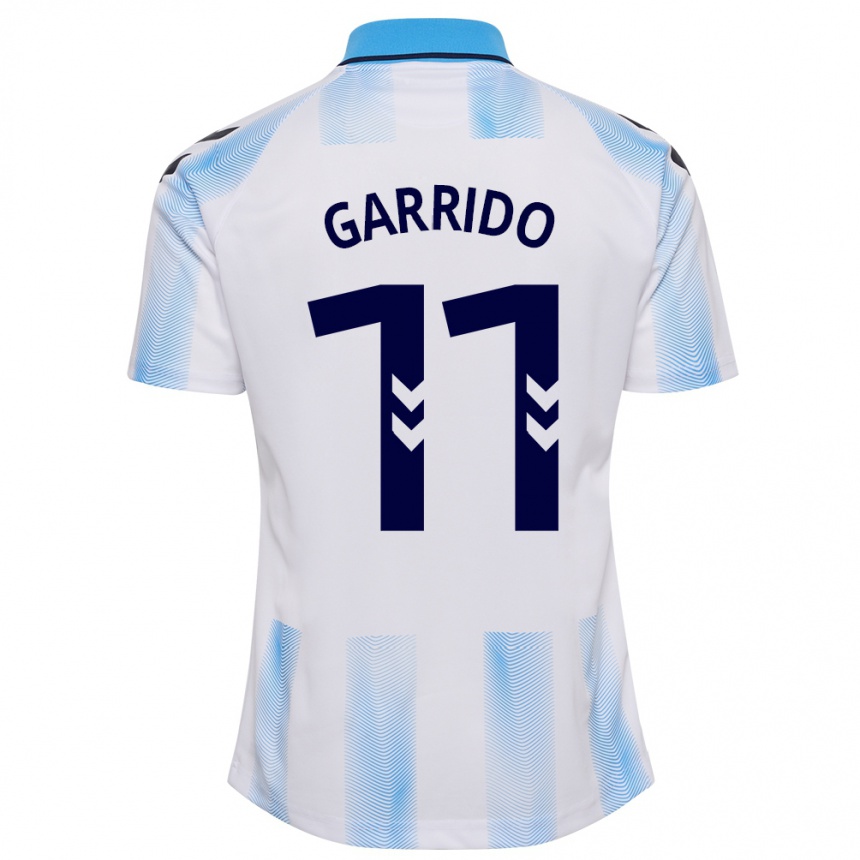 Niño Fútbol Camiseta Rafael Garrido #11 Blanco Azul 1ª Equipación 2023/24 Perú