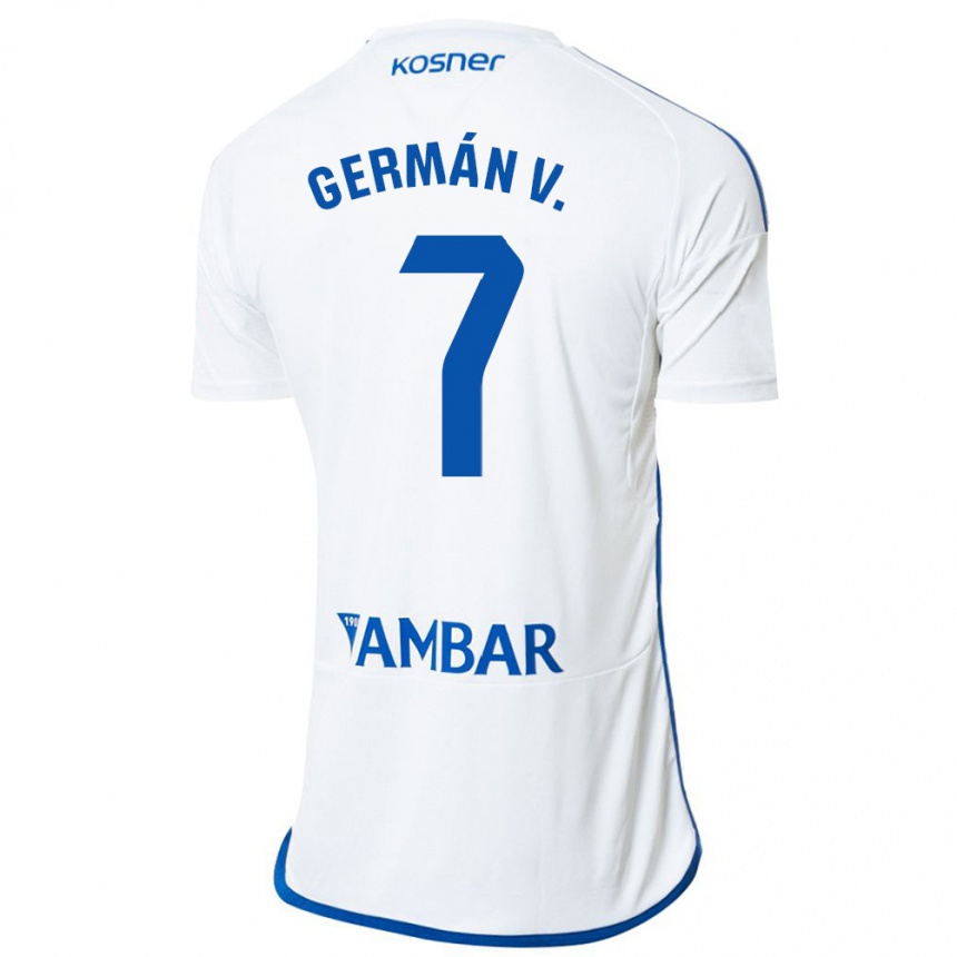 Niño Fútbol Camiseta German Valera #7 Blanco 1ª Equipación 2023/24 Perú