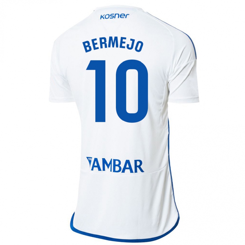 Niño Fútbol Camiseta Sergio Bermejo #10 Blanco 1ª Equipación 2023/24 Perú