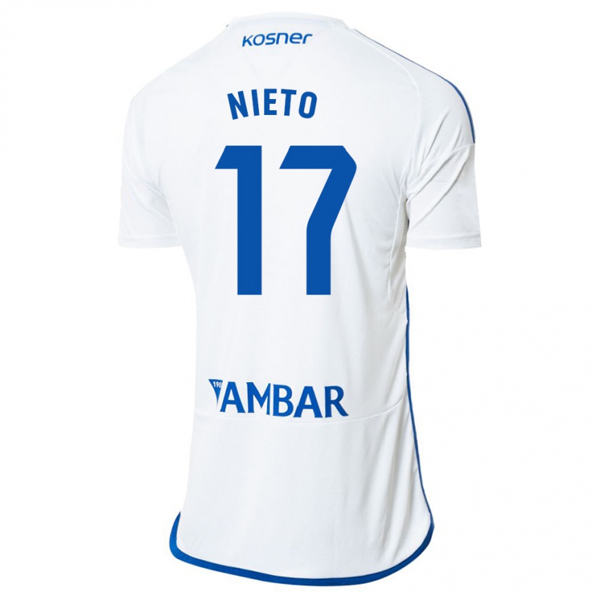 Niño Fútbol Camiseta Carlos Nieto #17 Blanco 1ª Equipación 2023/24 Perú