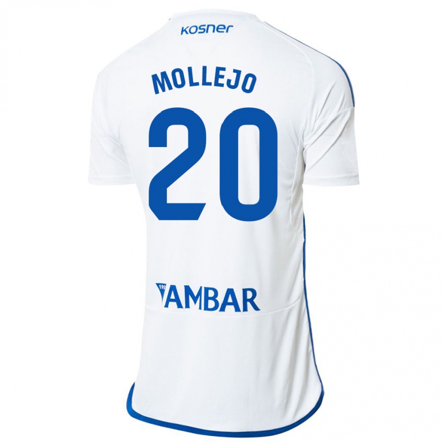 Niño Fútbol Camiseta Victor Mollejo #20 Blanco 1ª Equipación 2023/24 Perú