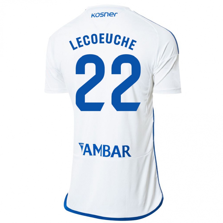 Niño Fútbol Camiseta Quentin Lecoeuche #22 Blanco 1ª Equipación 2023/24 Perú