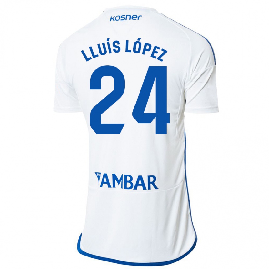 Niño Fútbol Camiseta Lluís López #24 Blanco 1ª Equipación 2023/24 Perú