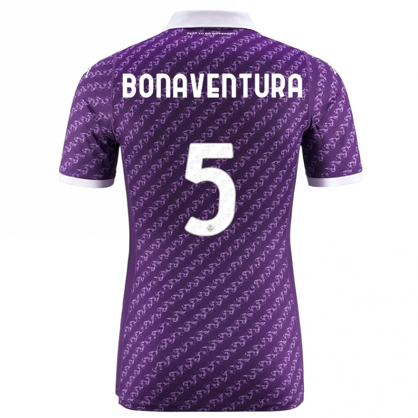 Niño Fútbol Camiseta Giacomo Bonaventura #5 Violeta 1ª Equipación 2023/24 Perú