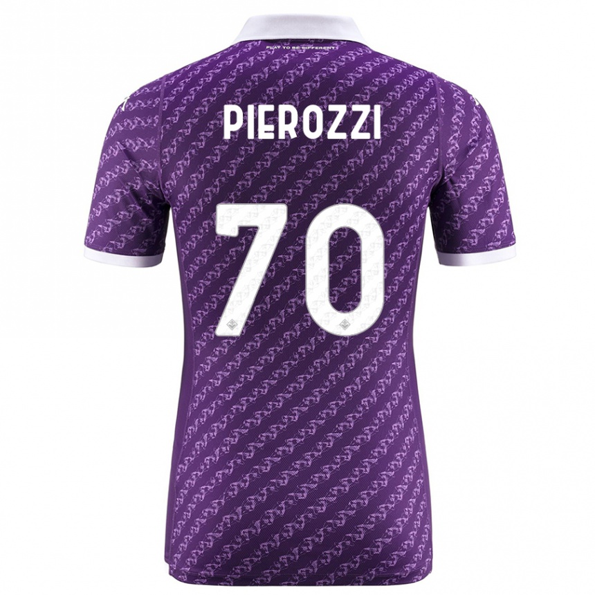 Niño Fútbol Camiseta Niccolò Pierozzi #70 Violeta 1ª Equipación 2023/24 Perú