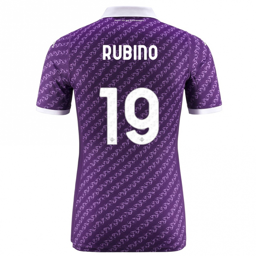 Niño Fútbol Camiseta Tommaso Rubino #19 Violeta 1ª Equipación 2023/24 Perú