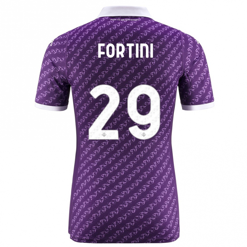 Niño Fútbol Camiseta Niccolò Fortini #29 Violeta 1ª Equipación 2023/24 Perú