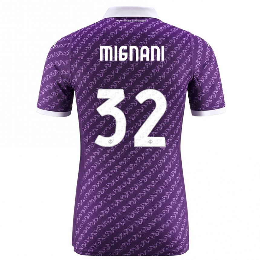 Niño Fútbol Camiseta Carlo Mignani #32 Violeta 1ª Equipación 2023/24 Perú