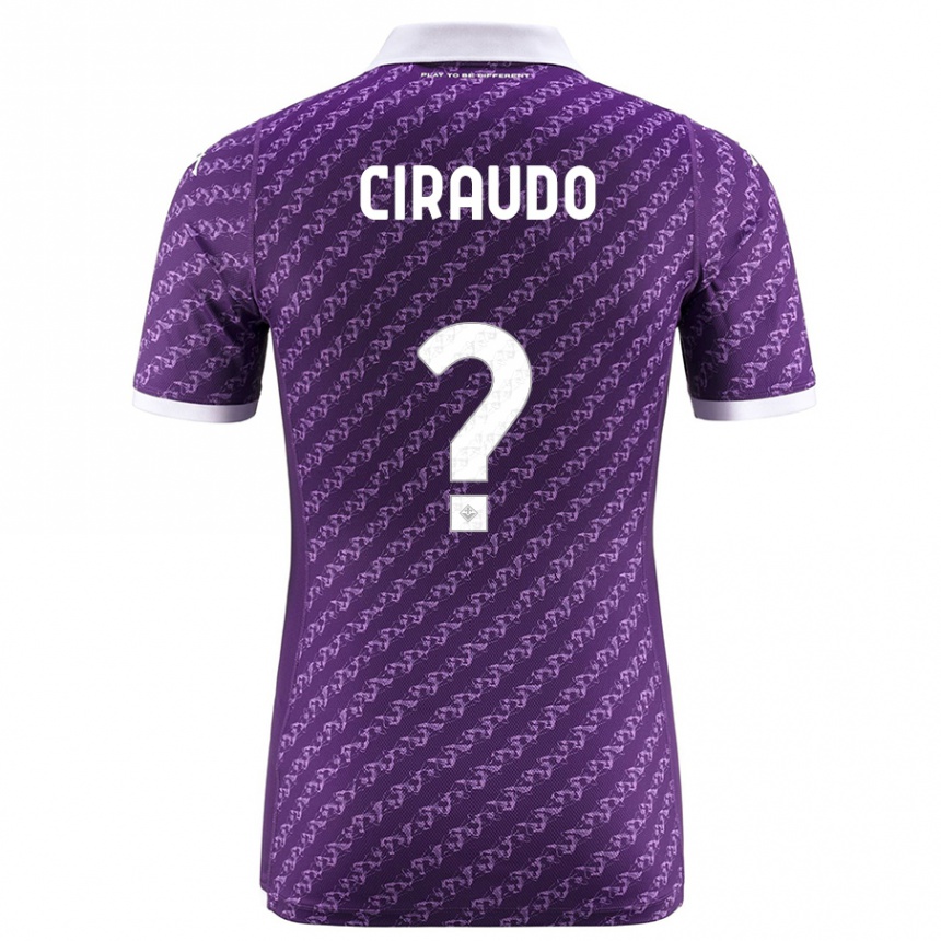 Niño Fútbol Camiseta Alessio Ciraudo #0 Violeta 1ª Equipación 2023/24 Perú