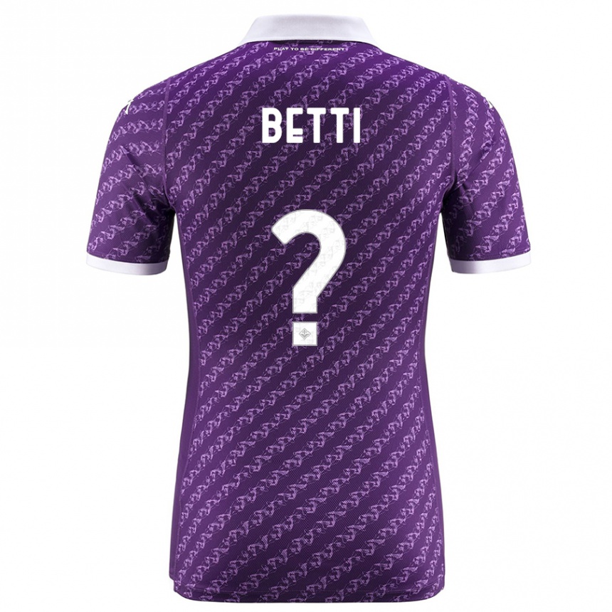 Niño Fútbol Camiseta Tiziano Betti #0 Violeta 1ª Equipación 2023/24 Perú