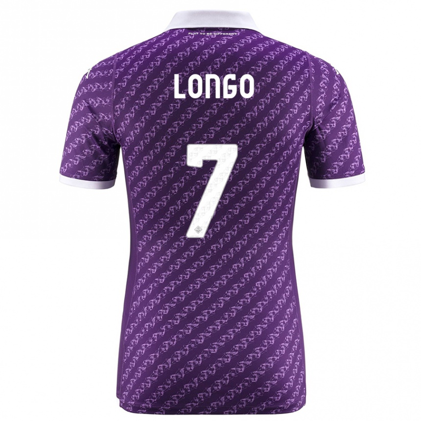 Niño Fútbol Camiseta Miriam Longo #7 Violeta 1ª Equipación 2023/24 Perú