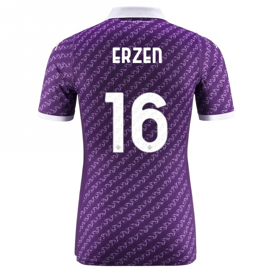 Niño Fútbol Camiseta Kaja Erzen #16 Violeta 1ª Equipación 2023/24 Perú