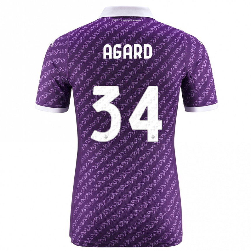 Niño Fútbol Camiseta Laura Agard #34 Violeta 1ª Equipación 2023/24 Perú