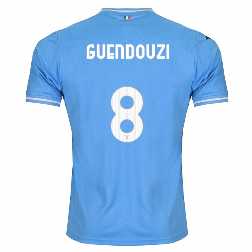 Niño Fútbol Camiseta Matteo Guendouzi #8 Azul 1ª Equipación 2023/24 Perú