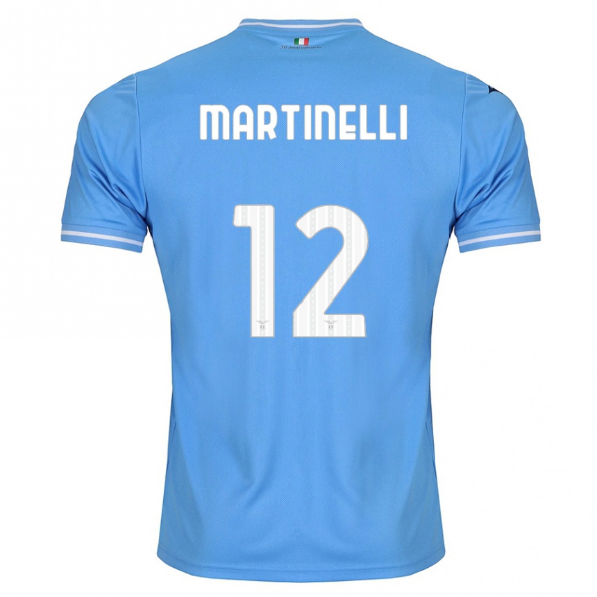 Niño Fútbol Camiseta Leonardo Martinelli #12 Azul 1ª Equipación 2023/24 Perú