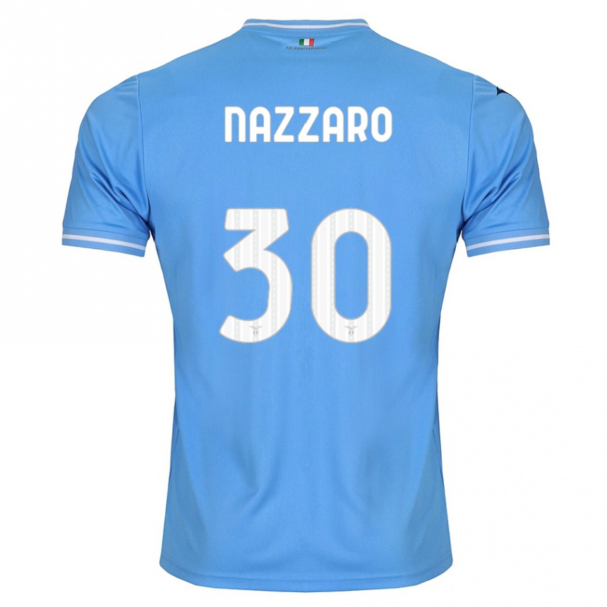 Niño Fútbol Camiseta Marco Nazzaro #30 Azul 1ª Equipación 2023/24 Perú