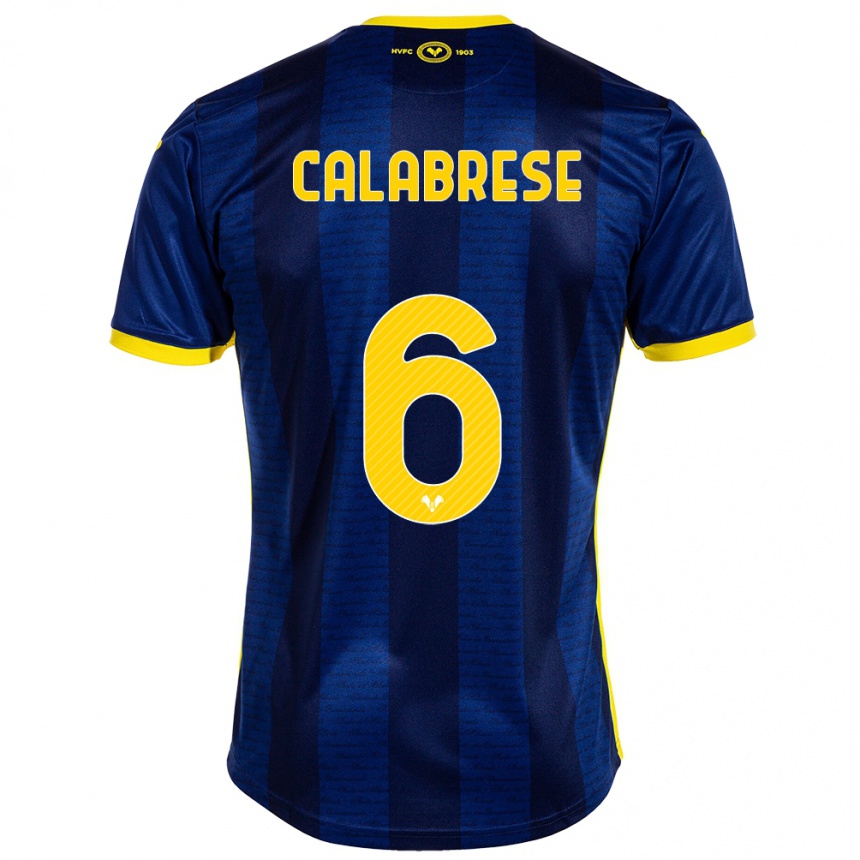 Niño Fútbol Camiseta Nicolò Calabrese #6 Armada 1ª Equipación 2023/24 Perú